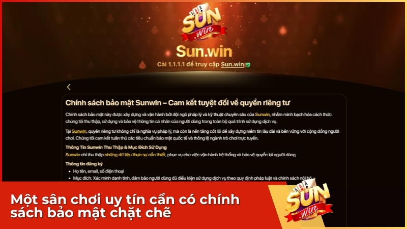 Một sân chơi uy tín cần có chính sách bảo mật chặt chẽ